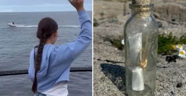 "Справжнє диво": дівчина кинула у море пляшку із запискою, а потім отримала відповідь (фото)
