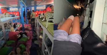 "Прямо на палубе": блогерша обалдела от "комфорта" во время путешествия ночным паромом (видео)