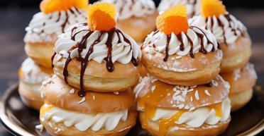 Восхитительные профитроли с сырно-кокосовым кремом: красивая закуска к праздничному столу