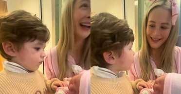 "Втратив дар мови": хлопчик уперше побачив сестру, і не зміг приховати емоцій (фото)