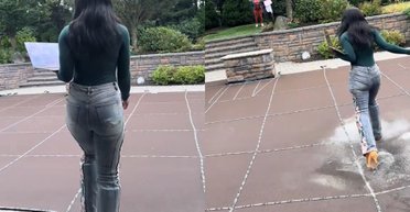 "Пошла по воде": риелтор сделала неожиданное открытие во дворе (видео)