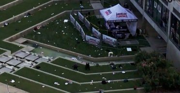 Убийство Чарли Кирка: дрон зафиксировал последствия стрельбы в кампусе (фото)