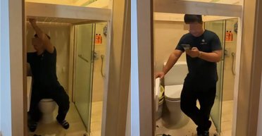 Чоловік перетворив вбиральню на крихітну квартиру, встановивши ліжко над туалетом (фото)