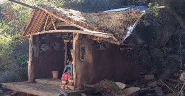 Витратив лише 200 доларів: чоловік живе в будинку з природних матеріалів (відео)