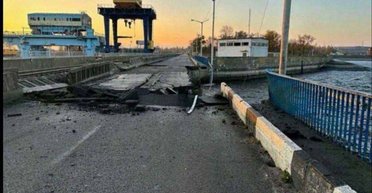 РосСМИ показали кадры удара по Кременчугской ГЭС и утверждают, что дамба повреждена (видео)