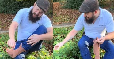 Мужчина напихивает свои носки крапивой: сначала все смеялись, а теперь делают так же