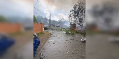 Снесло дома возле полигона: появились кадры с последствиями удара РФ по Киевской области (видео)