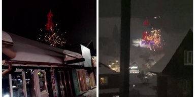 В Буковелі невідомі запустили салют: у поліції відреагували (відео)