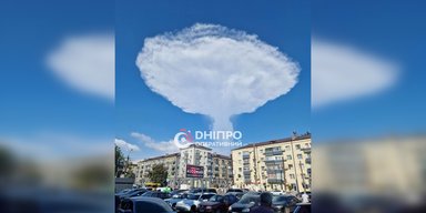 Незвичайне явище в Дніпрі: над містом повис "ядерний гриб" (фото)