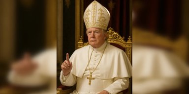 "Не воспринимают шуток": Трамп заявил, что католикам понравился его портрет в образе Папы Римского