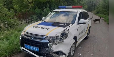 Поки оформляли іншу НП: на Черкащині п'яний водій врізався в авто поліцейського (відео)