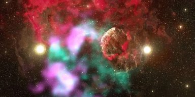 Астрономы впервые обнаружили двойную звездную систему, где взорвались обе звезды (фото)