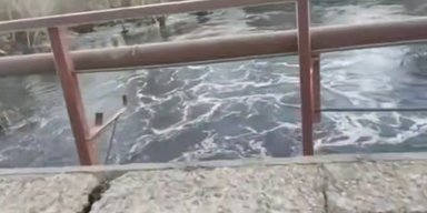 ДСНС підняли по тривозі: на Черкащині зруйновано шлюз дамби (фото)