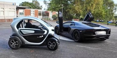 Lamborghini на минималках: дешевый электрокар Renault переделали в маленькую ракету (видео)