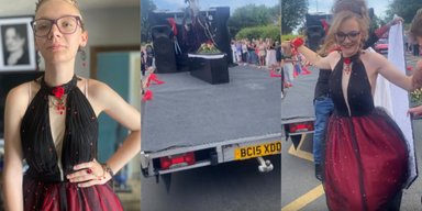 Школярка приїхала на свій випускний у труні: мама пояснила мотиви вчинку доньки (фото, відео)