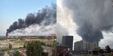 Московську область атакують дрони: неподалік від столиці РФ "приліт", здійнявся сильний дим (відео)