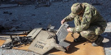 Хватило пуль из автоматов: нацгвардейцы "приземлили" Shahed в Запорожье (фото)