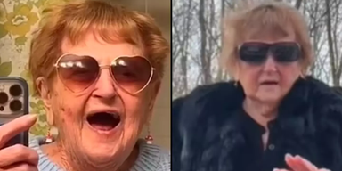"Мне все равно": 94-летняя бабушка поразила своим нарядом на похоронах подруги (видео)