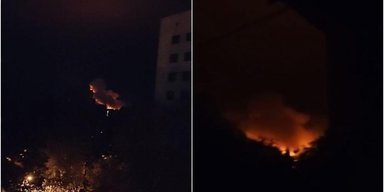В окупованому Донецьку пролунали вибухи і здійнялася сильна пожежа (відео)