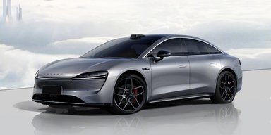 Розкішного конкурента Tesla Model S від Huawei і Chery розсекретили до прем'єри (фото)