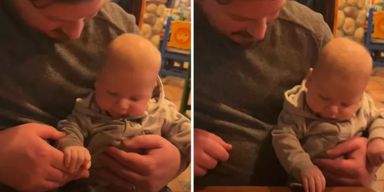 "Умный мальчик": жест 2-месячного сына во время семейного ужина насмешил родителей (видео)