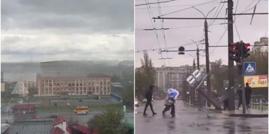Україну накрила потужна негода: вітром зриває дахи, на дівчину ледь не впав шифер (фото, відео)