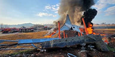 В Южной Корее разбился самолет со 175 пассажирами на борту, — СМИ (видео)