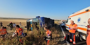 У Румунії перекинувся автобус із 55 українцями, серед них були діти