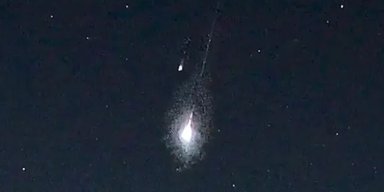 Двойной "огненный шар" появился на небе: оказалось, нет ничего необычного (видео)