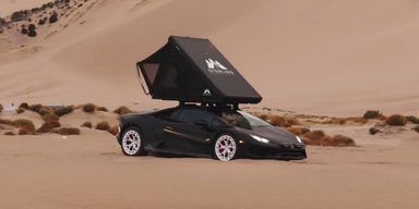 Уникальный 1500-сильный автодом Lamborghini застрял в пустыне (фото, видео)