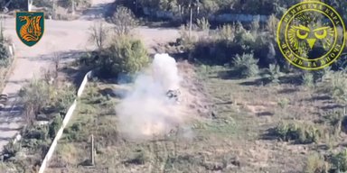 Не вдалося сховатися: морпіхи FPV-дронами знищили танк та міномет ЗС РФ (відео)