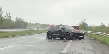 В Україні розбили в ДТП дорогий кросовер Lamborghini (відео)