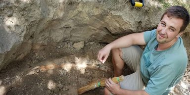 В Полтавской области случайно откопали бивень мамонта (фото)