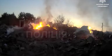 Перші хвилини після удару по Сумах: відео з бодікамери патрульних