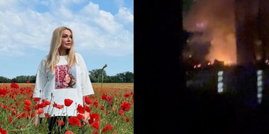 В шаге от катастрофы: Ольга Сумская показала "прилет" из своего окна (фото)