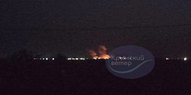 Горел центр космической связи: БпЛА и ракеты атаковали объекты РФ в Крыму (фото)