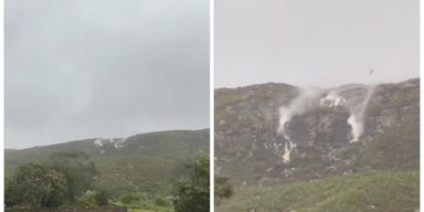 Живописний водоспад кидає виклик гравітації: вода тече вертикально вгору (відео)