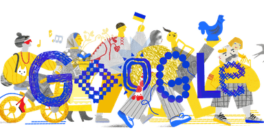 Данина поваги бійцям ЗСУ: Google присвятив новий дудл Дню Незалежності України