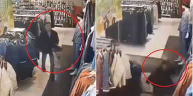 Женщина провалилась в огромную воронку посреди торгового центра (видео)