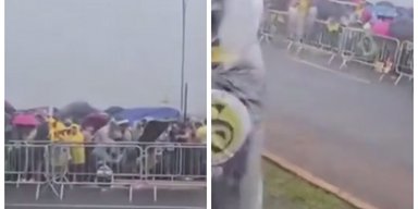 В Бразилии во время митинга в толпу попала молния: десятки пострадавших (видео)
