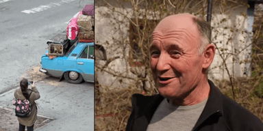 "Усе життя — в одному авто": куди переїхав дідусь на старенькому "Жигулі", який заглох у Києві
