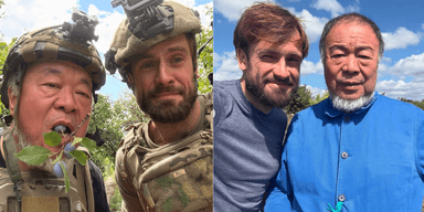 "Самый влиятельный художник мира" Ай Вэйвэй приехал на фронт в Украину (фото)