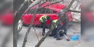 В Киеве полицейские повалили на землю ветерана войны с протезом ноги, — соцсети (видео)