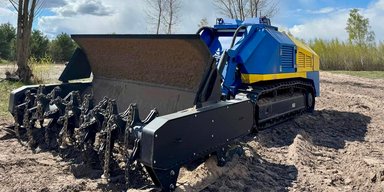 Дистанционное управление до 7 км: украинская машина разминирования Germina проходит испытания (фото)