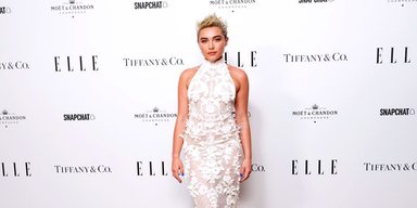 Флоренс Пью в кружевном прозрачном платье появилась на церемонии Elle Style Awards 2023