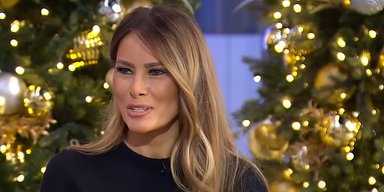 Мелания Трамп украсила Белый дом к Рождеству портретом мужа из паззлов (фото, видео)