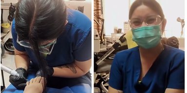 Клієнтка прийшла на допомогу майстрині педикюру: кадри з процедури стали вірусними (відео)