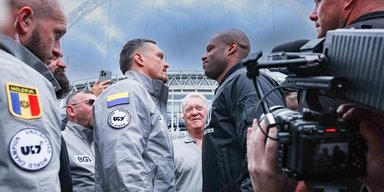 Усик и Дюбуа провели дуэль взглядов на фоне "Уэмбли": британец не выдержал (видео)