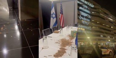 Во время визита Нетаньяху в США протестующие заполнили его отель сверчками и личинками (видео)