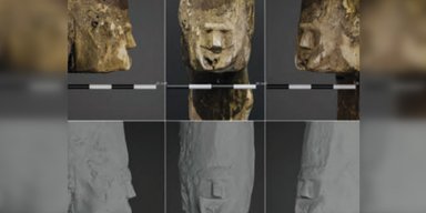 Дайверы подняли со дна озера жуткое лицо: за тысячу лет деревянный идол совсем не сгнил